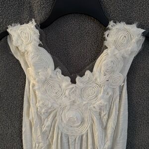 Blue Heaven Cream Lacey Textured Blouse